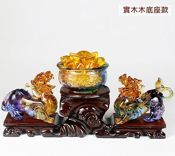 琉璃貔貅 琉璃聚寶盆 招財聚財風水擺件