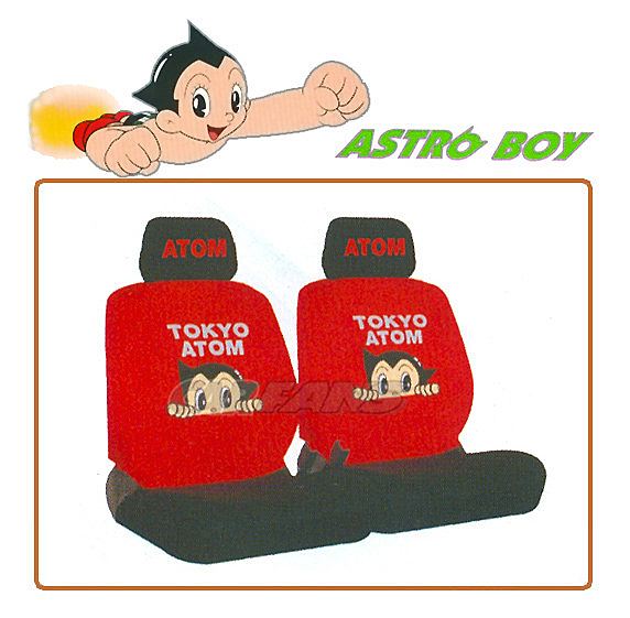 原子小金剛汽車椅套，讓車室充滿歡樂氣氛～安裝簡易。通用型。
