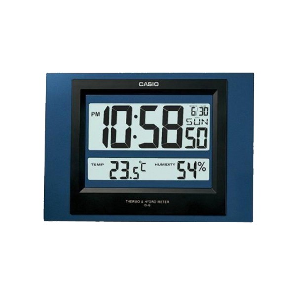 功能介紹充滿時尚科技感的溫溼度電子掛鐘，可直立放於桌上亦可吊掛在牆上，大螢幕數字辨識更清晰。規格錶殼 / 錶圈材質：樹脂溫度計 範圍：-50~70°C(-58~150°F)精準度：±2°C(±4°F)