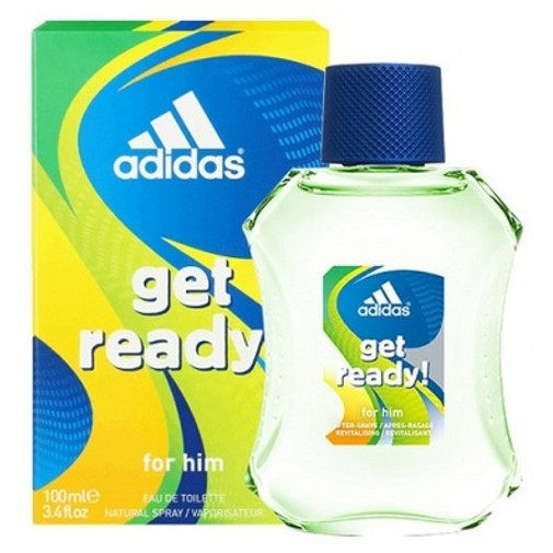 【送禮首選】adidas愛迪達 絕對無敵GET READY!(預備森巴)運動男性香水-100ml [48177]