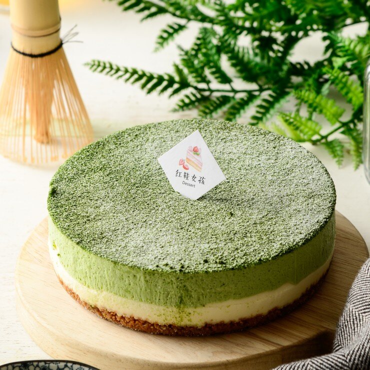 ❤ 抹茶乳酪蛋糕 (6吋) 清香抹茶 + 乳酪 黃金比例 香氣四溢 抹茶控必吃甜點!! 【紅鞋女孩手作甜點工作室】
