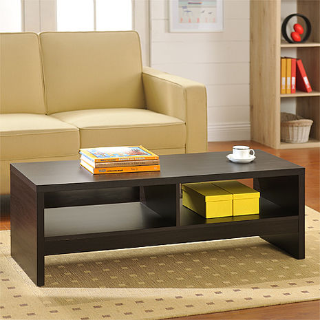 特賣↘【德萊妮】DIY經典設計優雅大茶几桌/邊桌(胡桃色)