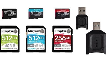 Kingston宣布Canvas系列記憶卡全新升級、MobileLite Plus讀卡機同步登場