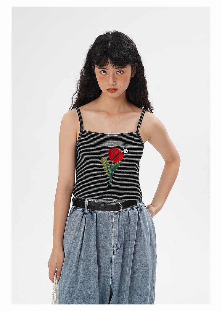 oddmaker花朵刺繡吊帶