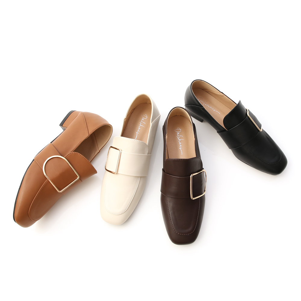 D+AF方金釦可後踩樂福鞋 樂福鞋穿搭