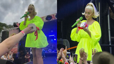 凱蒂佩芮澳洲開唱被台下粉絲送「一捲衛生紙」，網友笑翻：這禮物真的很貴重！