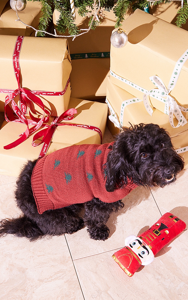 Christmas Tree Knitted Dog Jumper