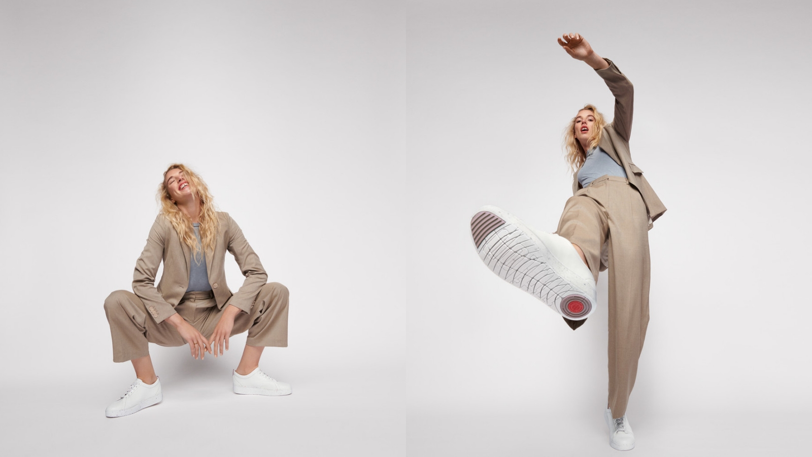 RALLY SPECKLE-SOLE LEATHER TRAINERS 運動風小白鞋