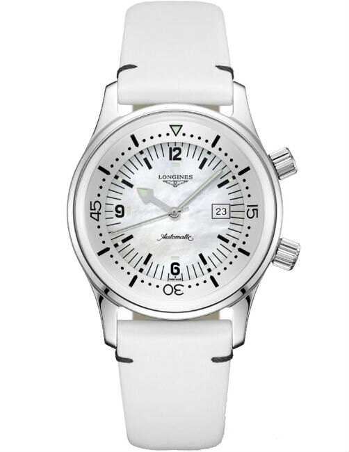 LONGINES 浪琴錶 L33744800 傳奇潛水女腕錶/白面 36mm