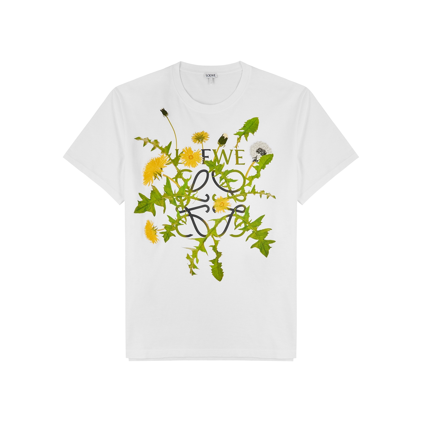 Loewe Logo And Floral-print Cotton T-shirt - White - L