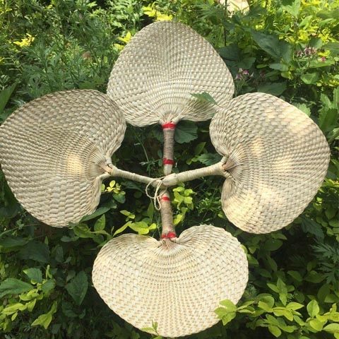 手工編織寶寶扇子古典女粽葉蒲扇折扇隨身驅蚊中國風家用古風夏季 星河光年