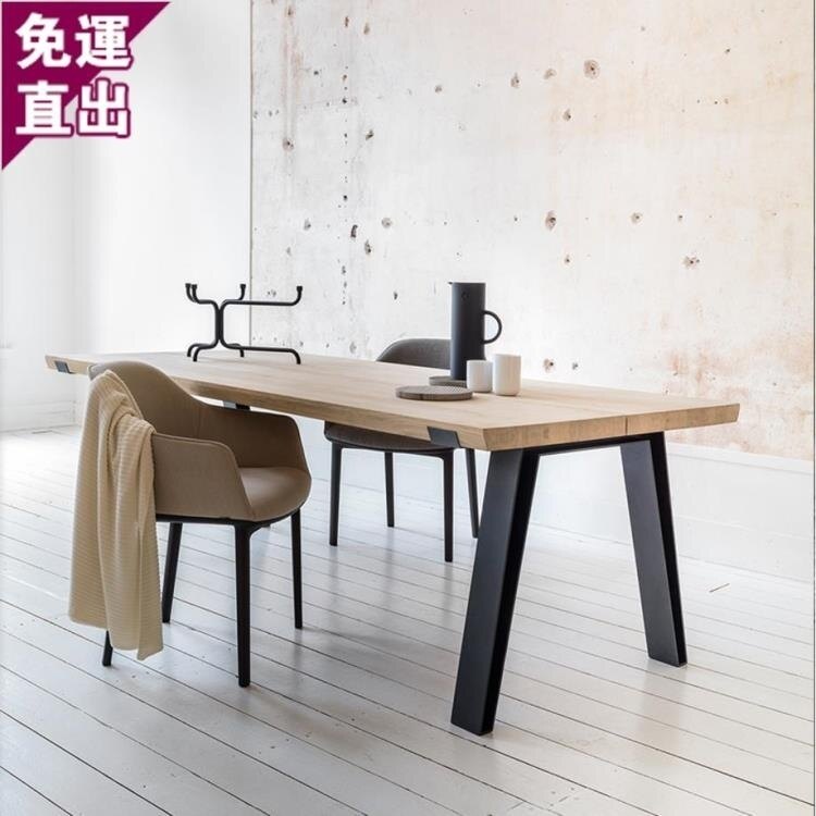 兒童書桌 定制辦公桌北歐實木辦公桌簡約書桌會議桌電腦桌工作臺長桌工業風寫字臺