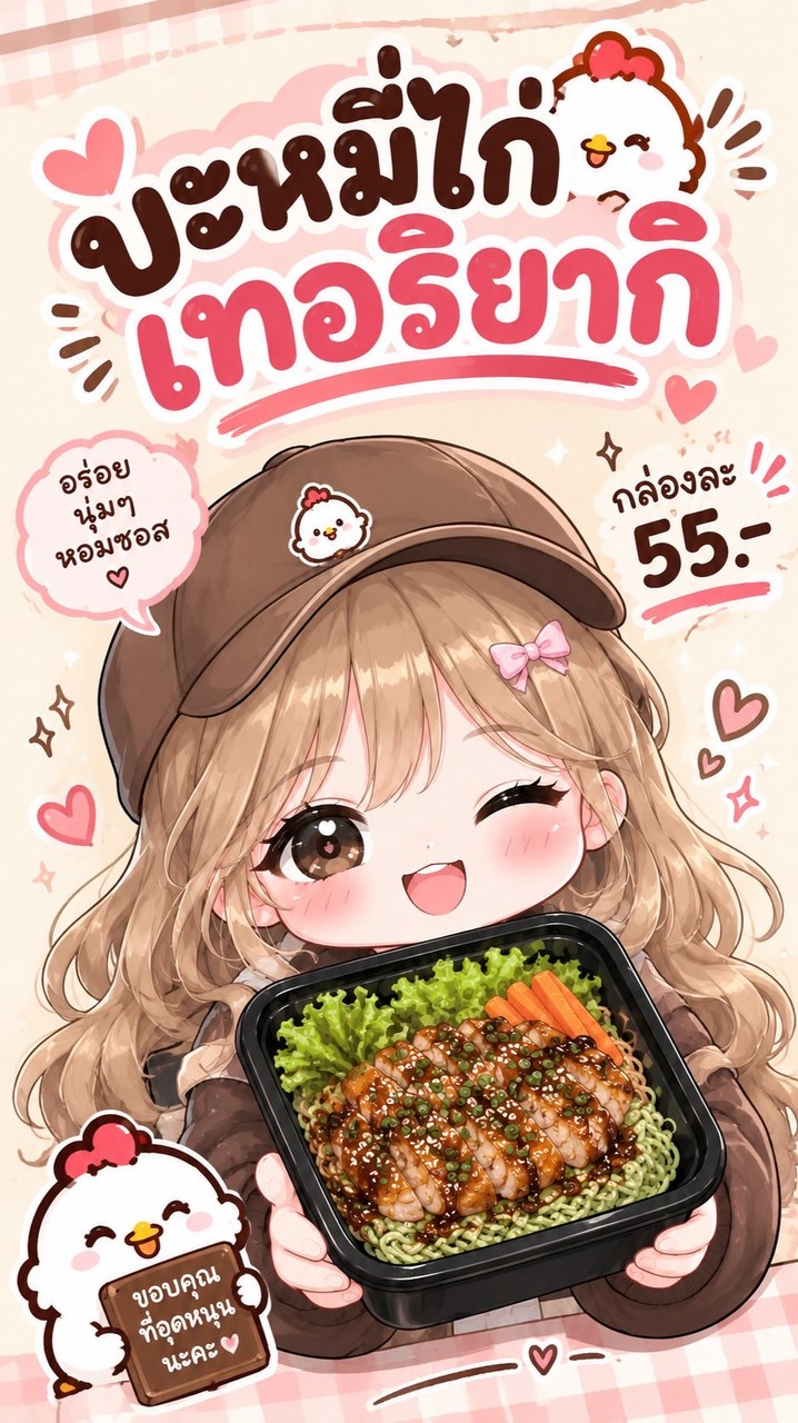 หมี่หยกไก่เทอริยากิ🍗