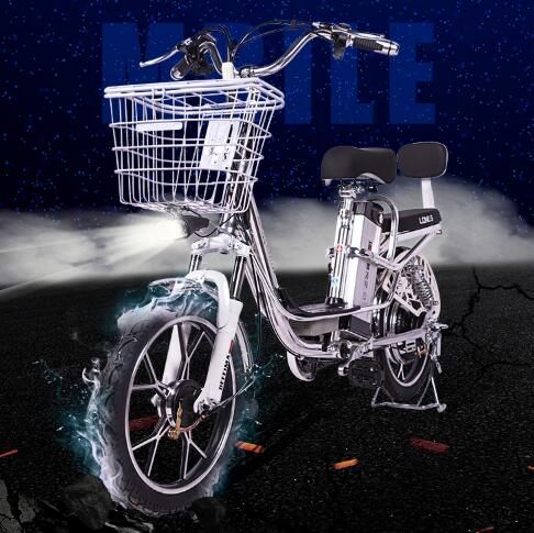 220v 鋰電池電動自行車成人外賣60V電單車雙人男女式輕便電瓶車 qz393【Pink中大尺碼】