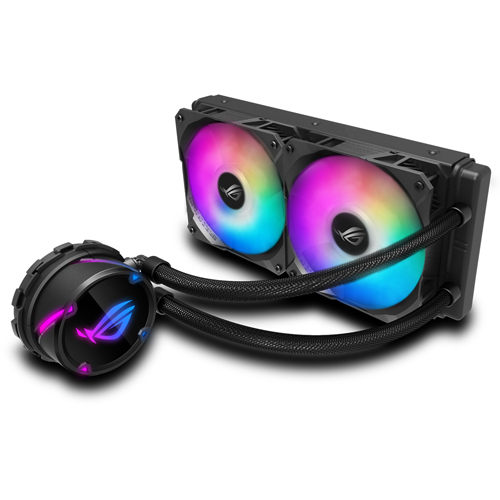 搭載2個ARGB 120mm風扇 支援ARGB，完美支援AURA SYNC 強化的管件提高耐用度