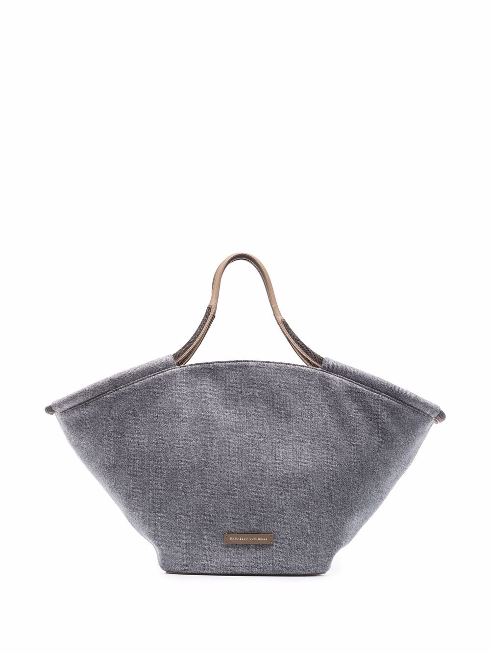 Brunello Cucinelli - Monili denim bucket bag - women - Cotton - One Size - Grey