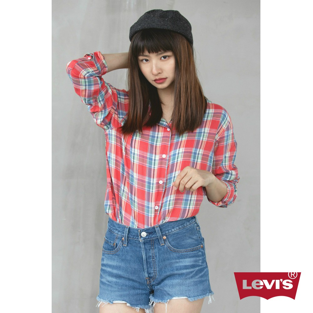 [第二件一折]Levis 格紋襯衫 女裝 / 背後開岔 39655-0001