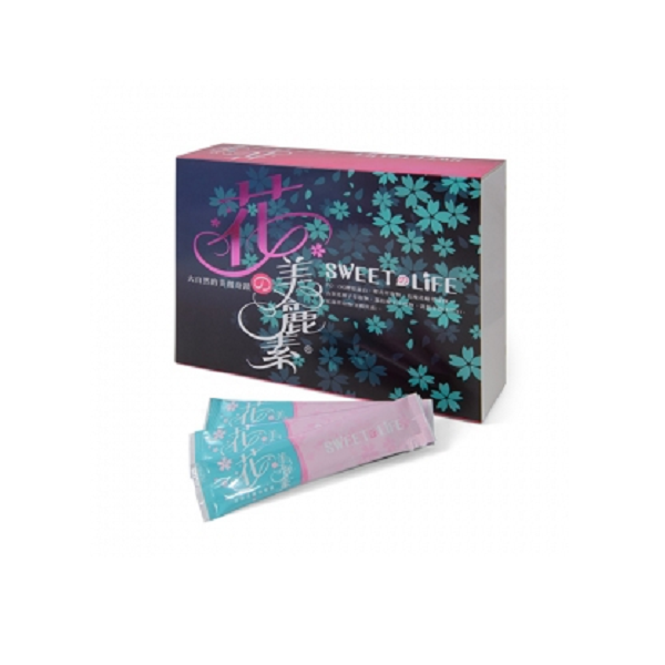 【商品特色】 補充優質膠原蛋白 【商品規格】 5克/包，20包/盒 主成分：PO.OG膠原蛋白、 玫瑰花瓣萃取物、櫻花萃取物、山茶花種子萃取物、荔枝種子萃取物、紅藻萃取物(含蝦紅素)、日本專利穀胱甘肽