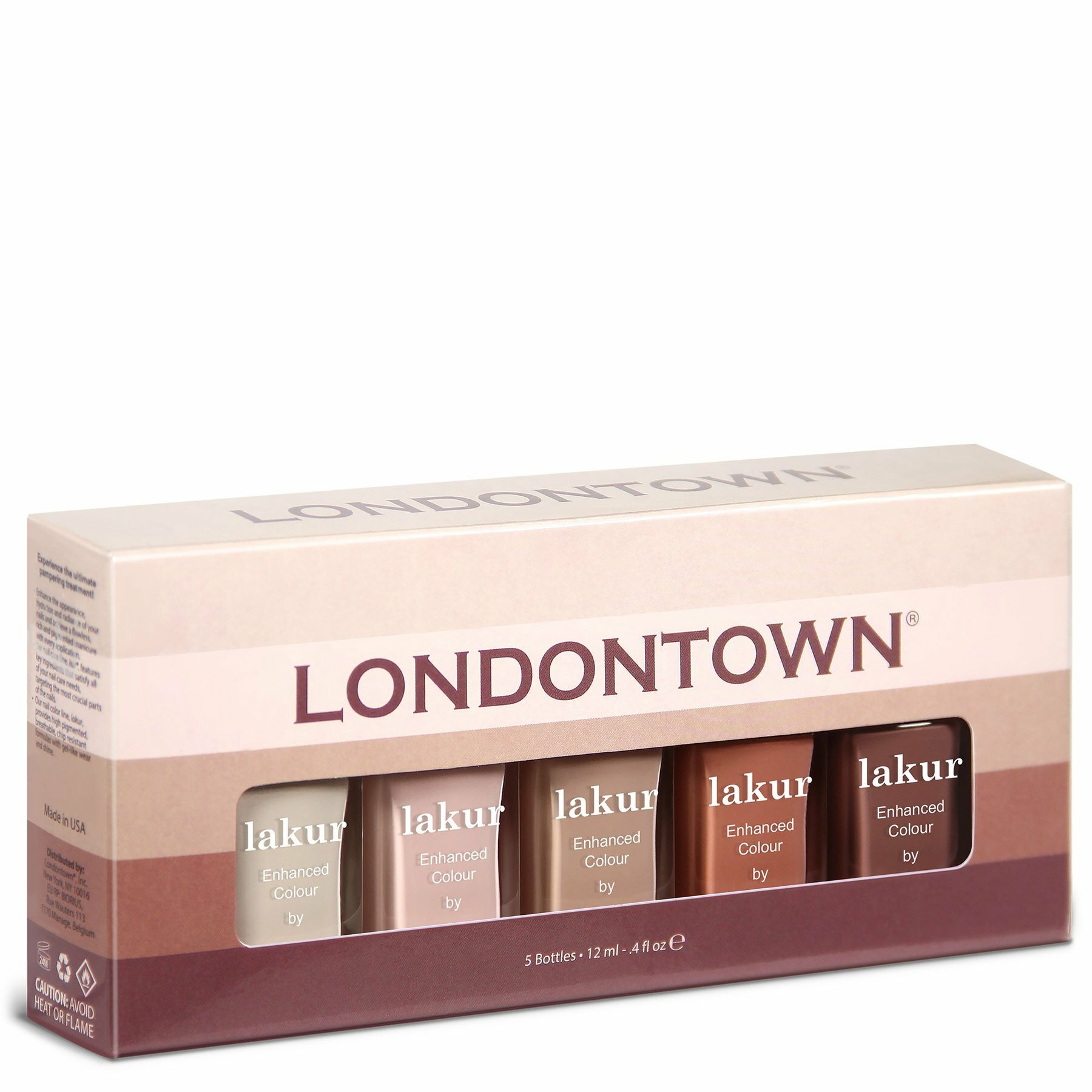 LONDONTOWN lakur 恆美指彩 Naturally Nude Collection-輕奢裸色五件組