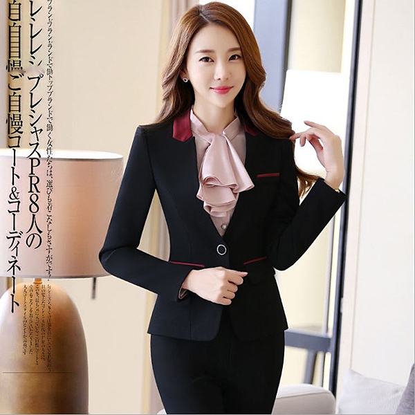 OL套裝～＊艾美天后＊～西裝外套+裙or褲 時尚撞色西服OL西裝工作服職業裝