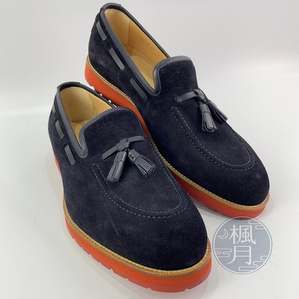 BRAND楓月 LOUIS VUITTON LV 路易威登 麂皮黑色紅底樂福鞋 平底鞋 休閒款鞋 懶人鞋 日常穿搭必備