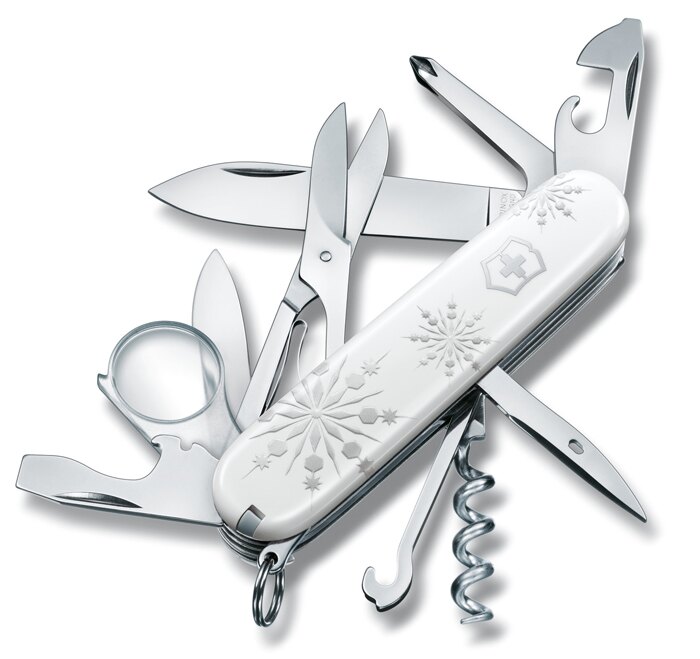 【鄉野情戶外用品店】 Victorinox |瑞士| Explorer 16功能瑞士刀／白色聖誕限量版／1.6703.77 【16用】