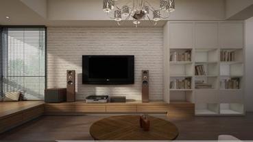 靈活牆面設計X混搭多變材質，讓客廳空間變大了！