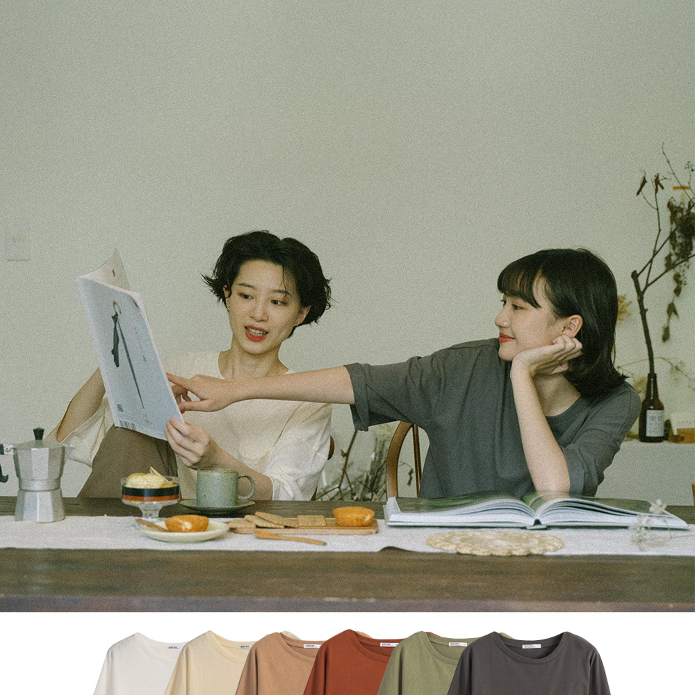 簡約單口袋造型圓領多色上衣 六色售