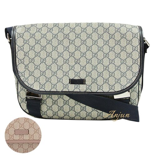 GUCCI 201732 經典防水緹花布斜背包 書包 側背包