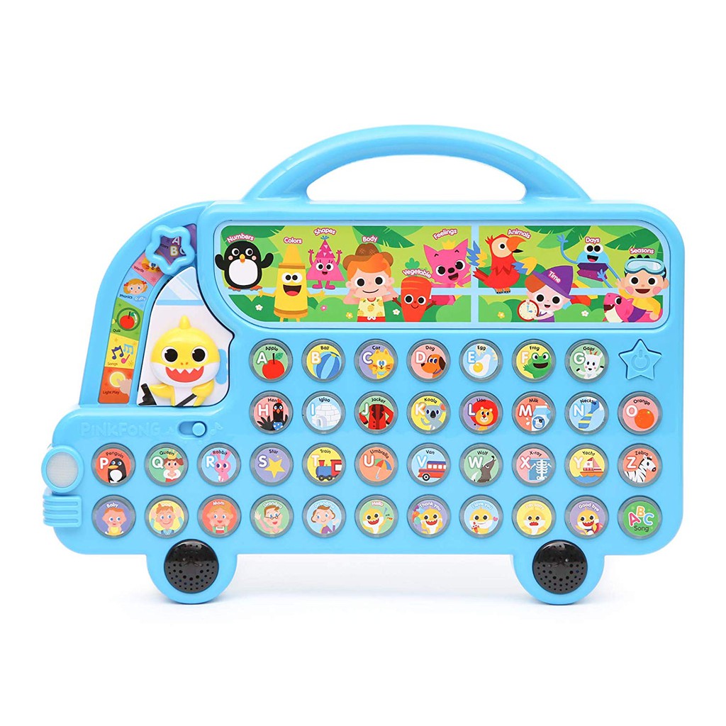 【商品名稱】現貨100%正版公司貨 Pinkfong碰碰狐 字母巴士 聲光音樂唱歌學習板 內建37首碰碰狐歌曲 Baby Shark鯊魚寶寶家族玩具禮物【商品介紹】Pinkfong 出品，全球熱門嬰兒