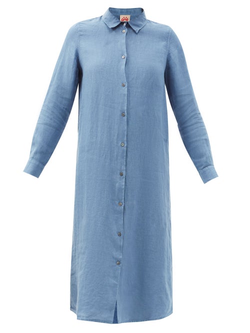 Le Sirenuse, Positano - Le Sirenuse, Positano's blue Dove Lightwind shirt dress captures the breezy 