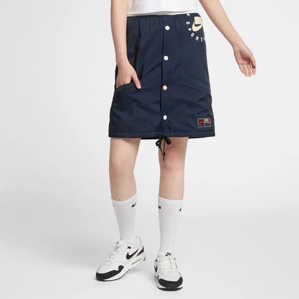 【折後$2290】▶NIKE 女装 春季 新款 時尚 運動 休閒 舒適 短裙 大LOGO 深藍 AR2945-451