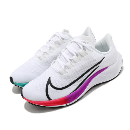 品牌: NIKE型號: BQ9647-103品名: Wmns Air Zoom Pegasus 37特點: 氣墊 避震 路跑 健身 小飛馬 白 彩