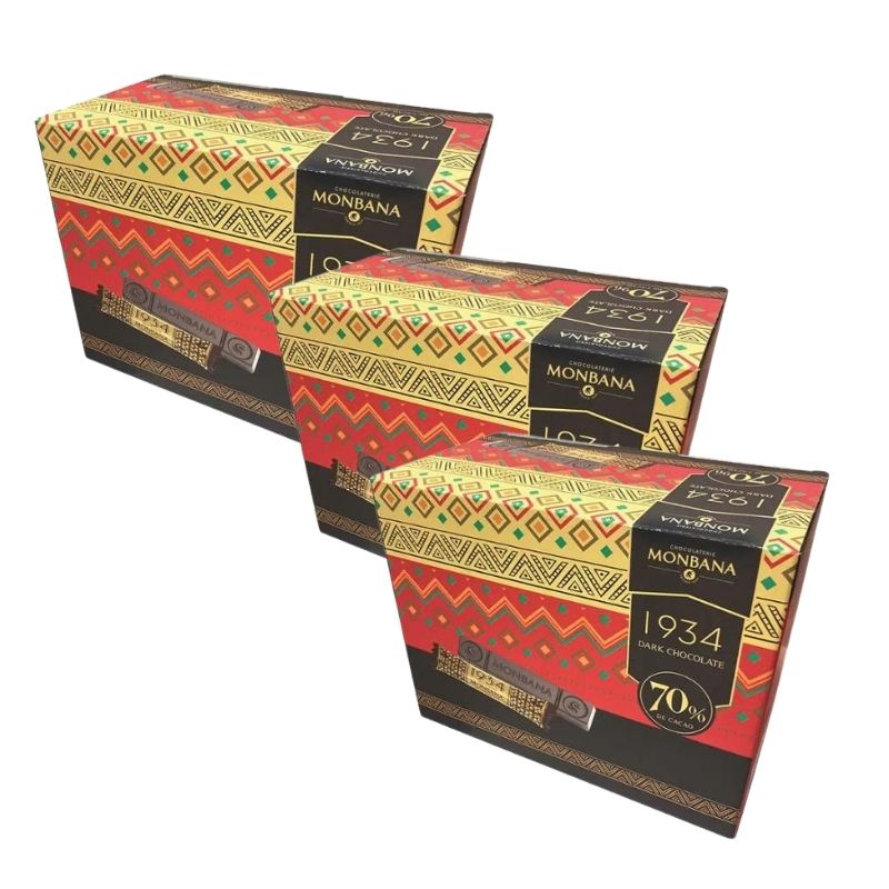 【10%點數回饋】[COSCO代購] 促銷至6月30日 W137833 MONBANA 1934 70%迦納黑巧克力條 2400公克 3組