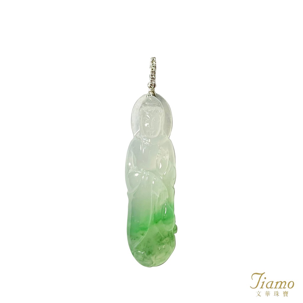 ★主題:佛像玉墜★尺寸:長39*寬11*厚6.5mm★產地:天然緬甸硬玉A貨★種地:冰玻種/陽綠★商品介紹質地通透種水好觀音保平安順遂【賣場購買須知】◎聊聊回覆時間:週一至週五早上11點~晚上6點◎除