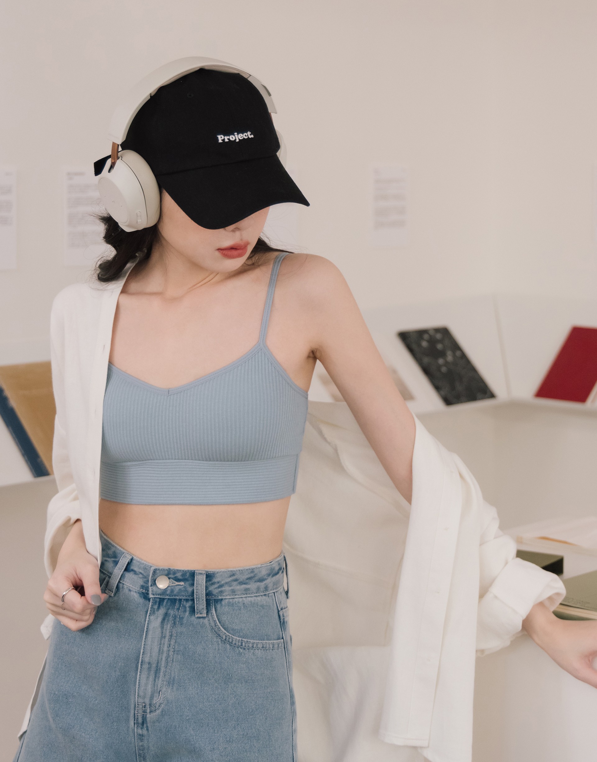 MIT 舒適日常坑紋V領BRA T-PAZZO