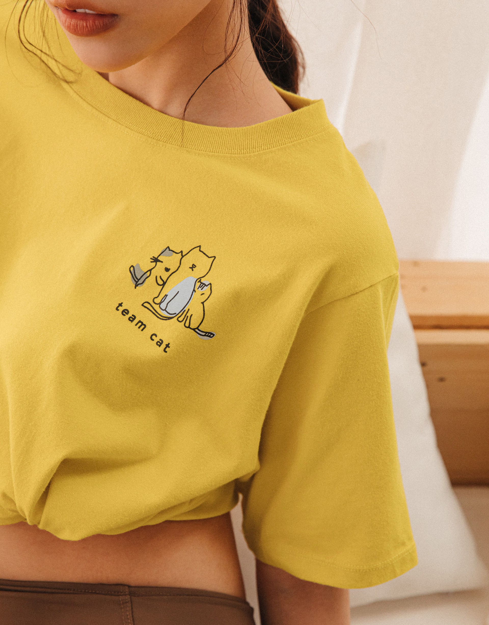 PAZZO+Team cat可愛貓咪手繪TEE(TIFFANY聯名款)