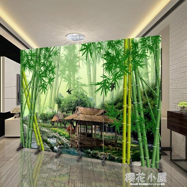 時尚歐式6扇屏風隔斷客廳臥室美容院辦公室復古移動雙面簡約現代折屏定制QM『櫻花小屋』