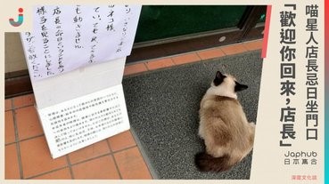 喵星人店長忌日坐門口—「歡迎你回來，店長」