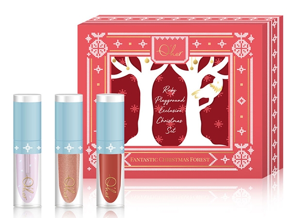 Q'her 植感~紅色樂園彩妝禮盒(眼影蜜2.6ml+變色唇蜜2ml+霧感唇頰釉2.4ml)【D280685】，還有更多的日韓美妝、海外保養品、零食都在小三美日，現在購買立即出貨給您。