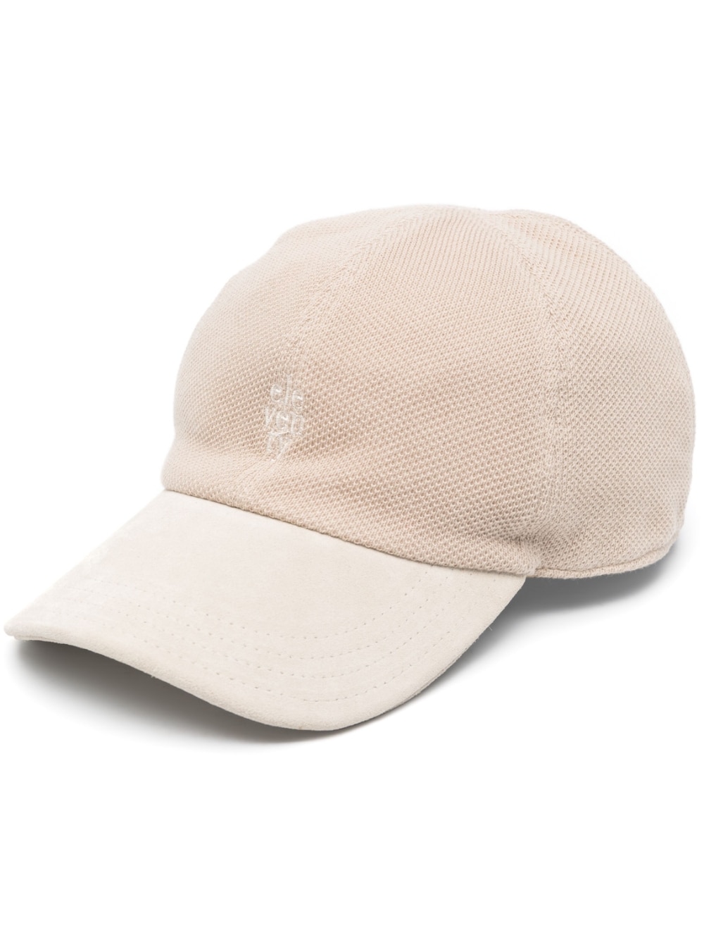 Eleventy - embroidered-logo cotton baseball cap - men - Cotton - L - Neutrals