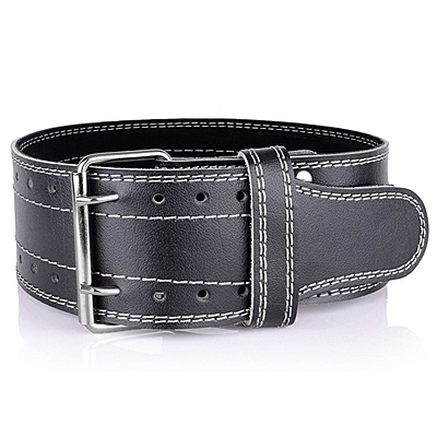 健身腰帶 深蹲腰帶-真皮雙排扣舒適防磨舉重腰帶2色[時尚巴黎]