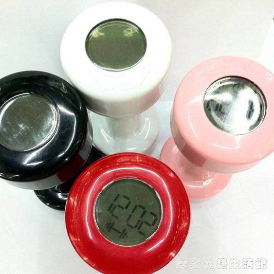 啞鈴鬧鐘起床神器杠鈴舉重計時小鬧鐘個性懶人電子鐘創意生日禮物 交換禮物