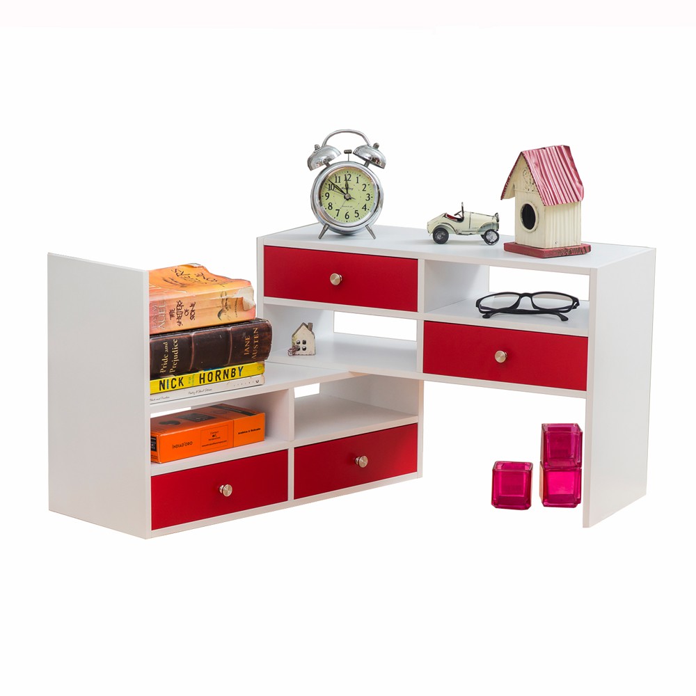 ◆台灣製造、品質優良、不須組裝◆外觀無螺絲接合孔，精品級收納置物◆無毒烤漆封邊，可配合使用寬度伸縮◆可疊放伸縮及攤平，角落轉角皆可使用台灣製造，不須組裝，立即使用八格四抽設計，以四個抽屜可隨需求移動調