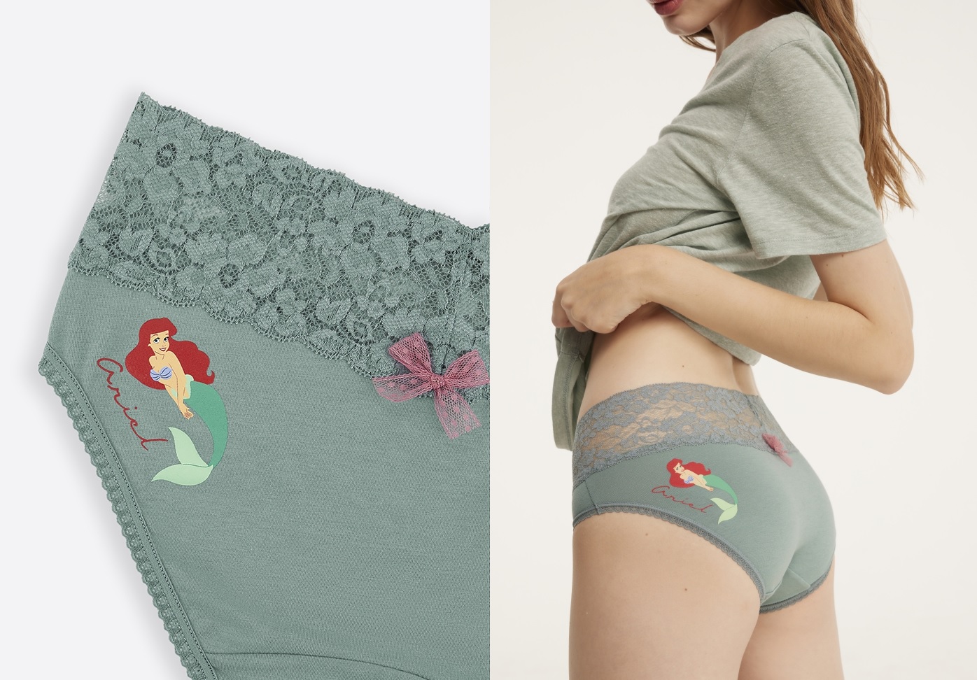 ANDEN HUD 小美人魚 V蕾絲中腰三角內褲