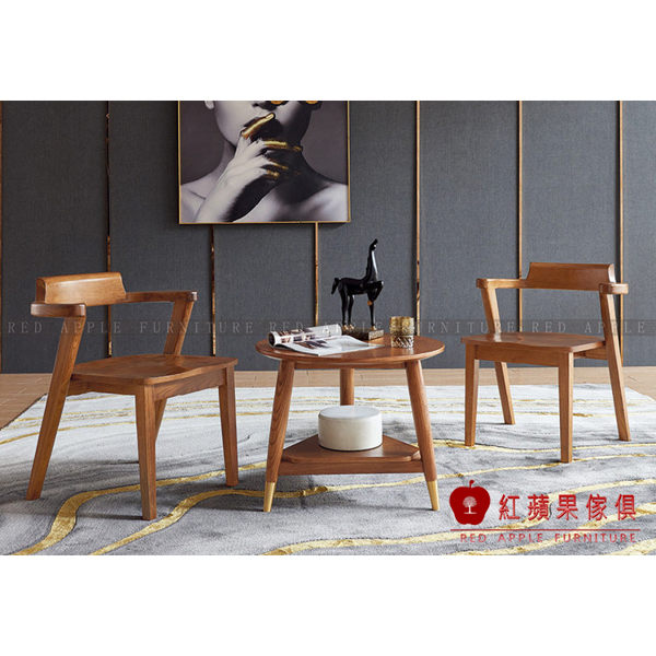 [紅蘋果傢俱]XS-S803 白蠟木系列 休閒桌/椅 茶几 圓/方几 邊几 咖啡桌 餐椅 書桌椅 實木 北歐