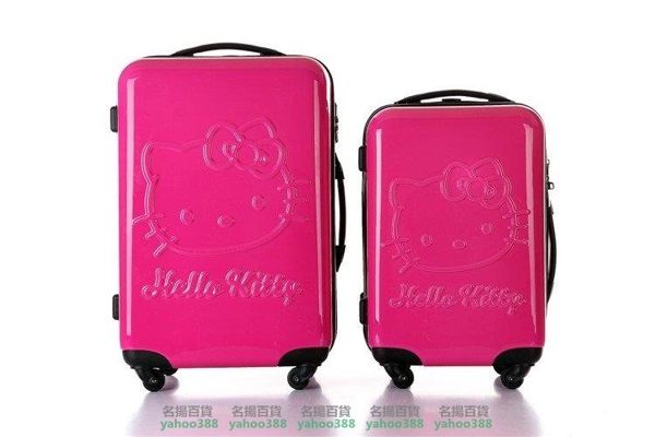 W百貨hello Kitty拉桿箱KT貓 卡通可愛旅行李箱20 /24寸 旅行箱登機箱MY~403