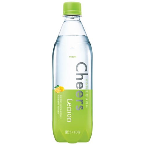 添加真實果汁採用國境之南－四季檸檬香檳般綿密氣泡口感，暢快解渴清新檸檬香氣、滿足你對經典口味的想像無糖無熱量、輕鬆無負擔《泰山》 Cheers Lemon 檸檬氣泡水 (590ml*4瓶/組) 市售氣