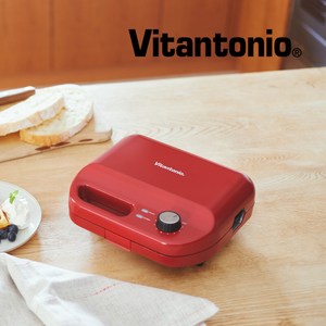 【Vitantonio】小V多功能計時鬆餅機(熱情紅)