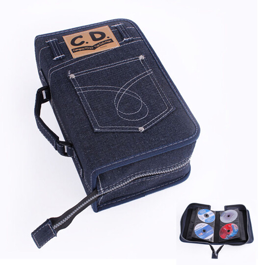 PUSH! 居家生活用品牛仔褲加厚內頁光碟收納包CD DVD光碟包收納盒 (128片)I59 產品特點 內頁很重要，本CD包為行業最好的10c “絲”PP厚膜厚度的內頁，品質很好 ※ 註 ※ 『絲』（